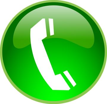 illustration of a green phone button