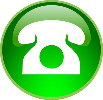 illustration of a green phone button