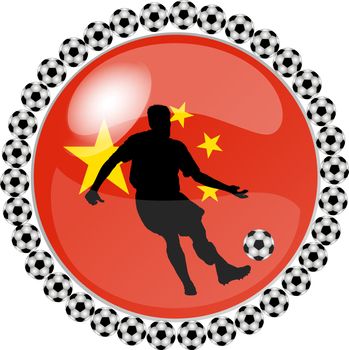 illustration of a soccer button china