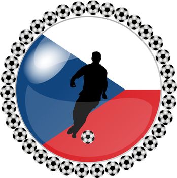 illustration of a soccer button czech republik