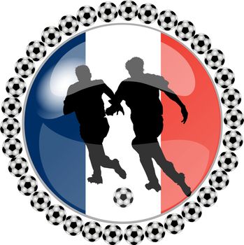 illustration of a soccer button france