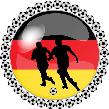 illustration of a soccer button germany