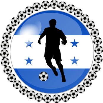 illustration of a soccer button honduras