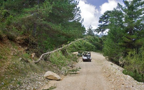 Jeep safari. Mountains of Alanya, Turkey. 