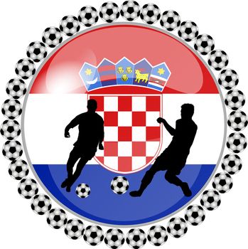 illustration of a soccer button croatia