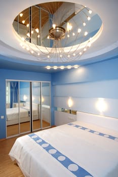 Beautiful modern bedroom in hotel