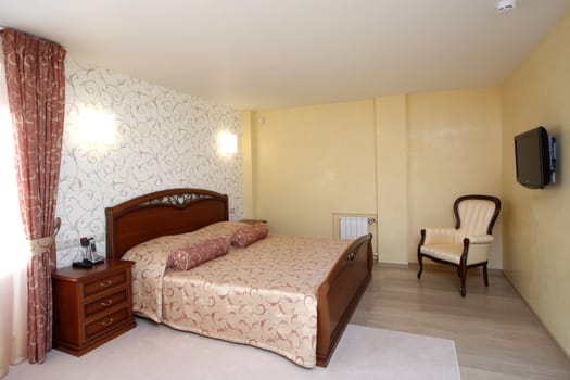 Beautiful modern bedroom in hotel