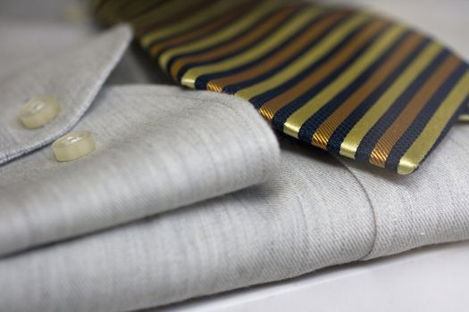 dress shirt and tie. Fabric, moda