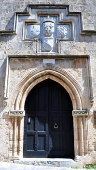 Door in the Rhodes old town, Greece