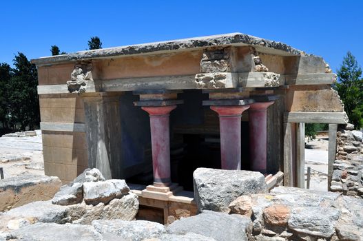 Travel photography: Ancient ruins: Knossos Palace in Crete, Greece