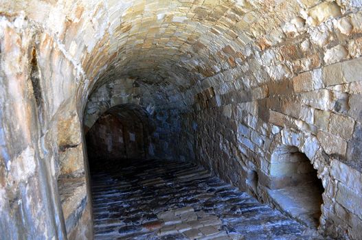 Travel photography: Interior of Venetian fortress in the Island of Crete, Greece