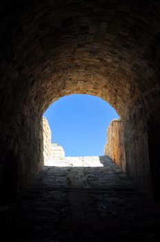 Travel photography: Interior of Venetian fortress in the Island of Crete, Greece