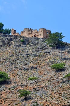 Travel photography: Fortress ruins in the Island of Crete, Greece