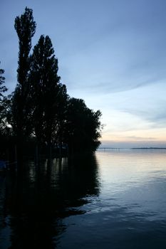A sunset at the Lake Constance (Bodensee)