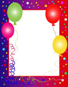 illustration of a colorful party background with balloons