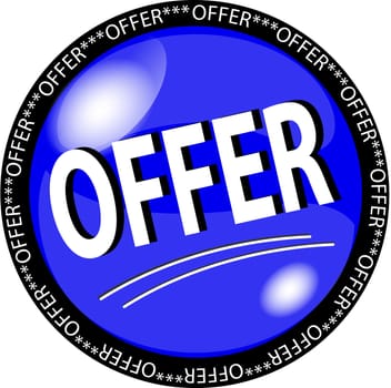 illustration of a blue offer button