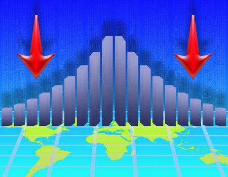 illustration on the concept of economic decline
