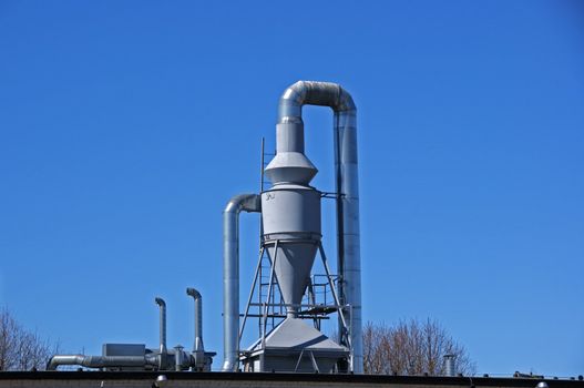 Sawdust from manufacture are stored in the big bunker