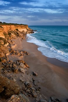 Landscape of a small bay of Roche ( Cadiz )