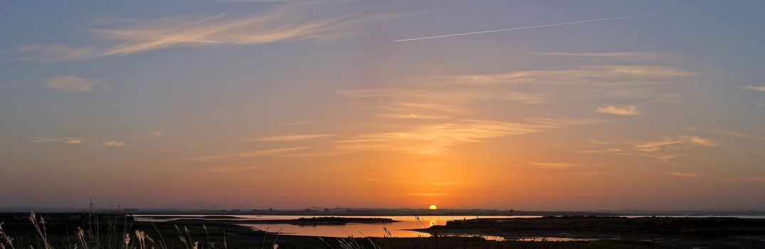 Sunrise on the salt mines of San Fernando - Cádiz