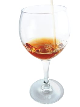 Elegant maelstrom in wineglass