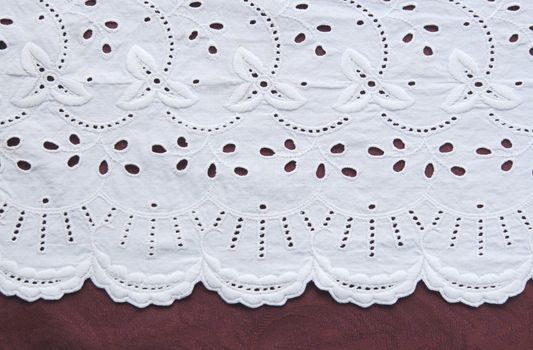vintage cutwork cloth suitable for a background