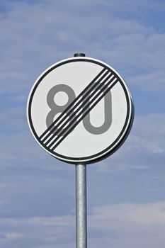 german speed limit traffic sign