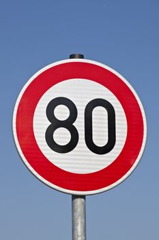 german speed limit traffic sign