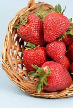 some fresh strawberrie in a basket