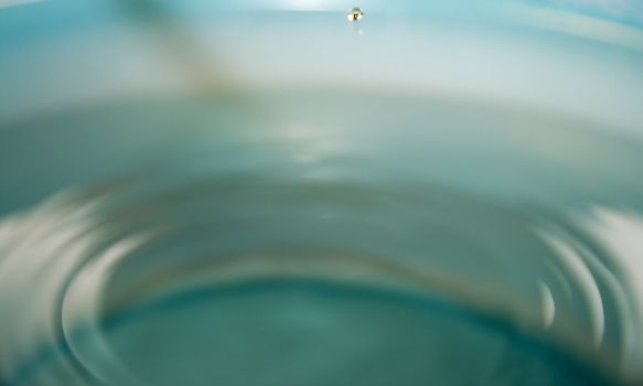 Close up of a single drop of water 