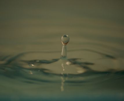 Close up of a single drop of water 