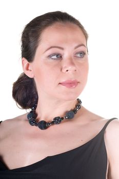 Portrait of beautiful young woman in studio