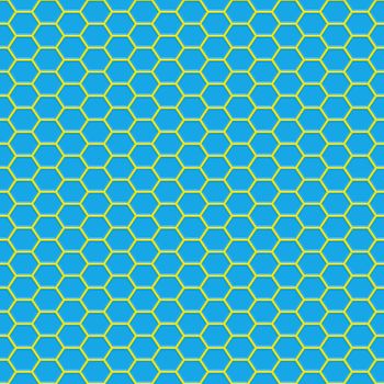 seamless 3d texture of yellow geometric shapes on blue
