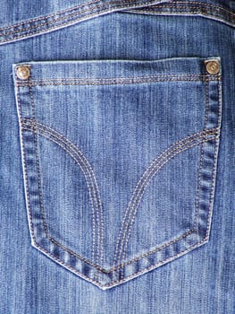 The photo shows the piece of denim trousers