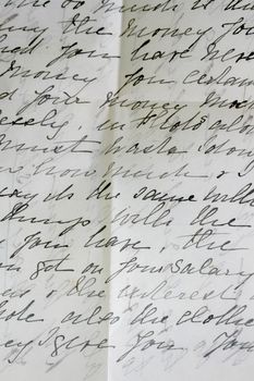 Detailed portrait image of handwritten text (recreated by self). Script lettering on paper