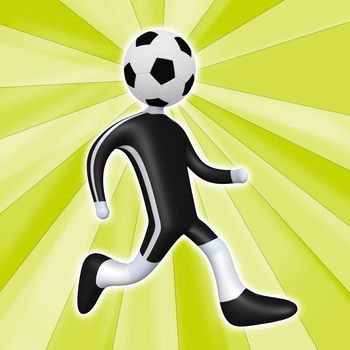 Computer generated image - Football Person .