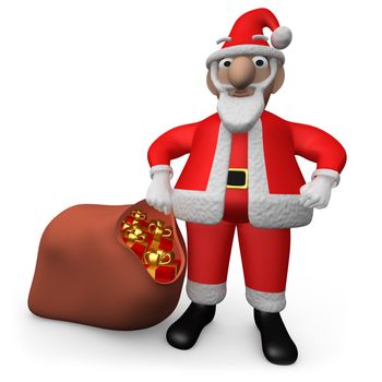 Computer generated image - Santa With Presents .