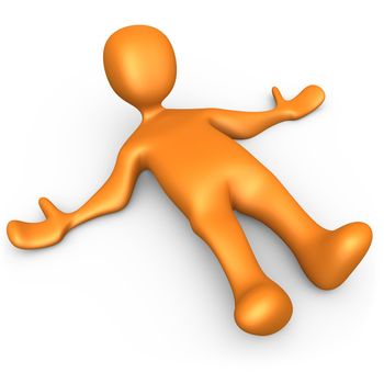 3d person laying on the ground.