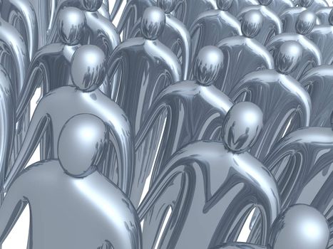 computer generated image - 3d crowd