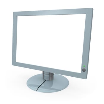Computer monitor with blank screen.