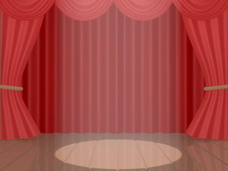 Computer generated image - Theatrical Stage.