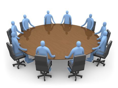 3d People Having A Meeting.