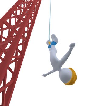 Computer generated image - Bungee Jumping.