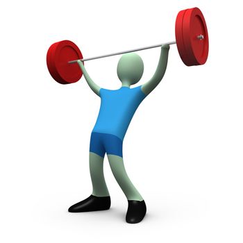 Computer generated image - Sports - Weight-lifting.