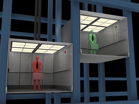 Computer generated image - Business - Elevator.