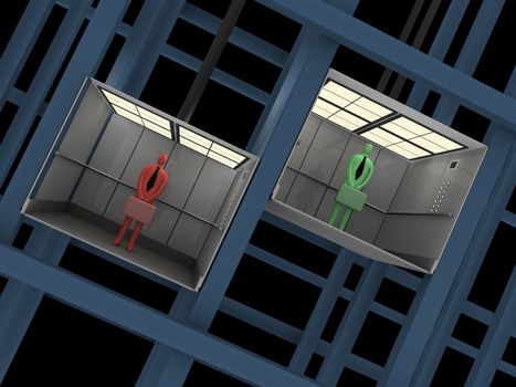 Computer generated image - Business - Elevator.