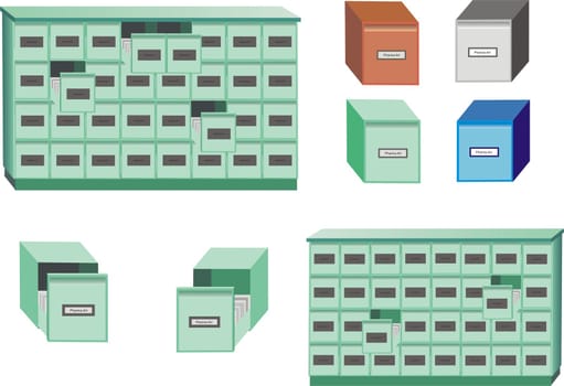 card-index cabinet illustration