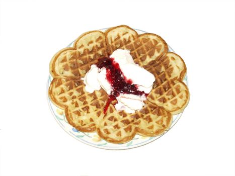 waffle on plate