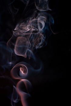 Abstrat smoke pattern on black background