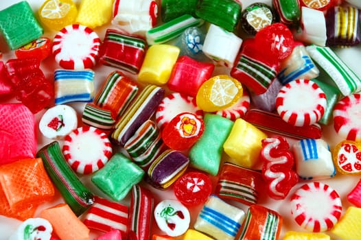 Colorful christmas candy mix
